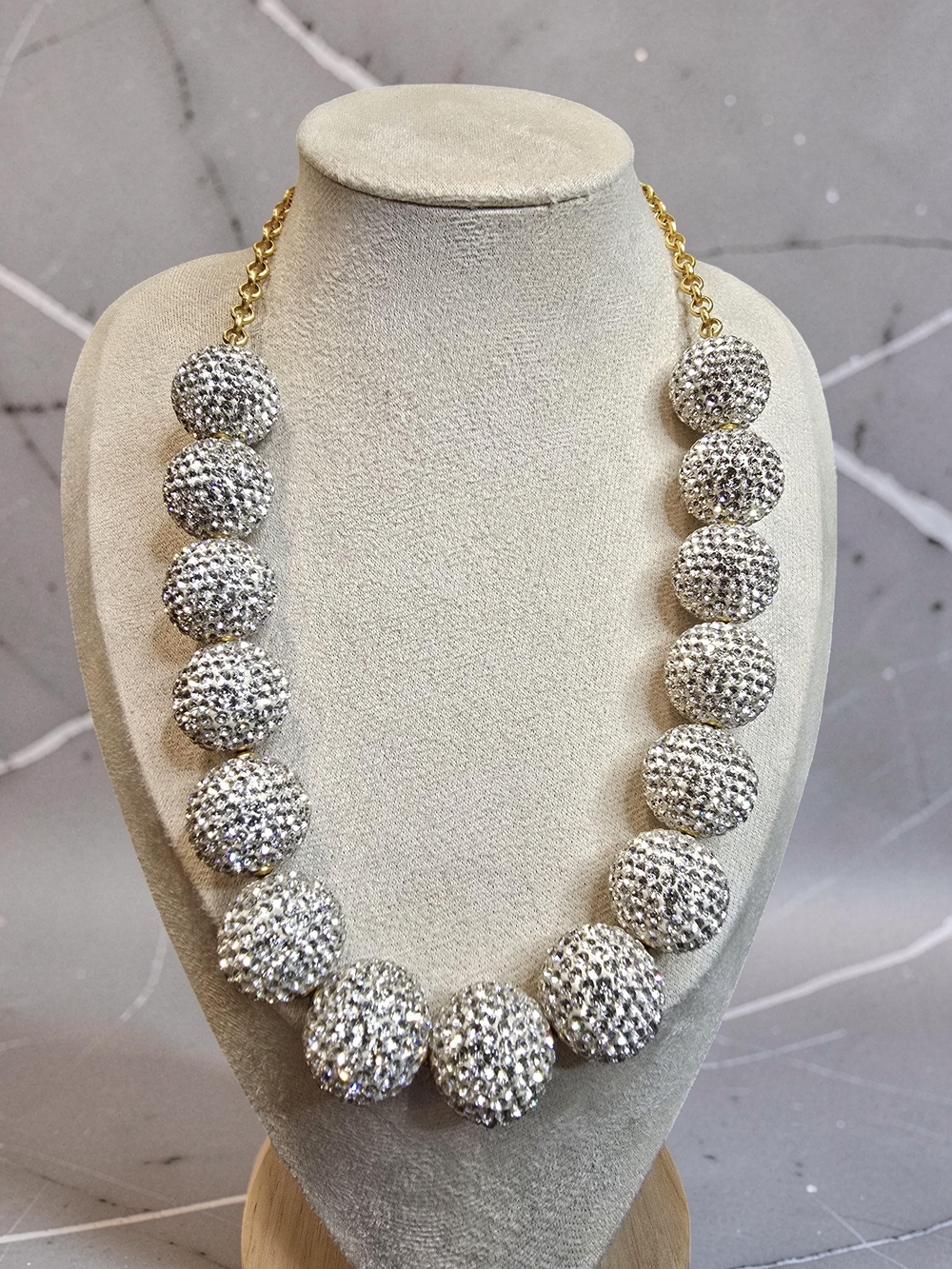 Kate Spade Razzle Dazzle Statement Necklace - Gold & Pavé Crystals